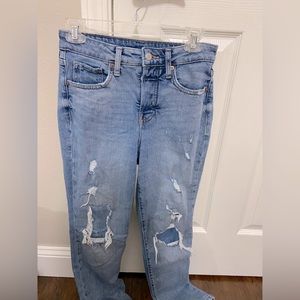 Old navy distressed straight jeans